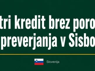 Hitri kredit brez poroka in preverjanja v Sisbonu